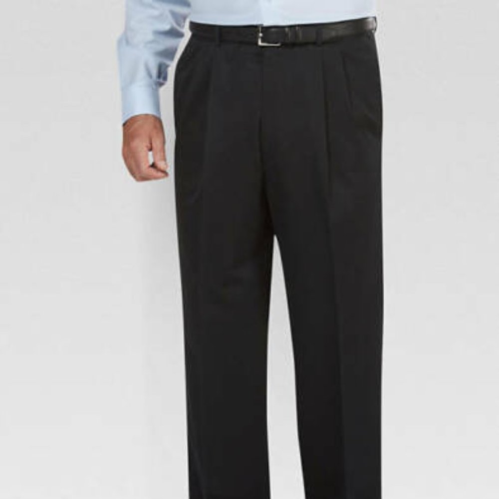 NWT Pronto Uomo Black Men's Slacks Hemmed 36 X 34